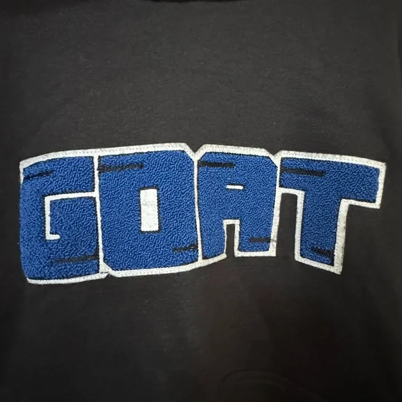 Sneak Gallery High End GOAT Streetwear Black Blue Hoodie Varsity Men’s M MINTY - Picture 3 of 4